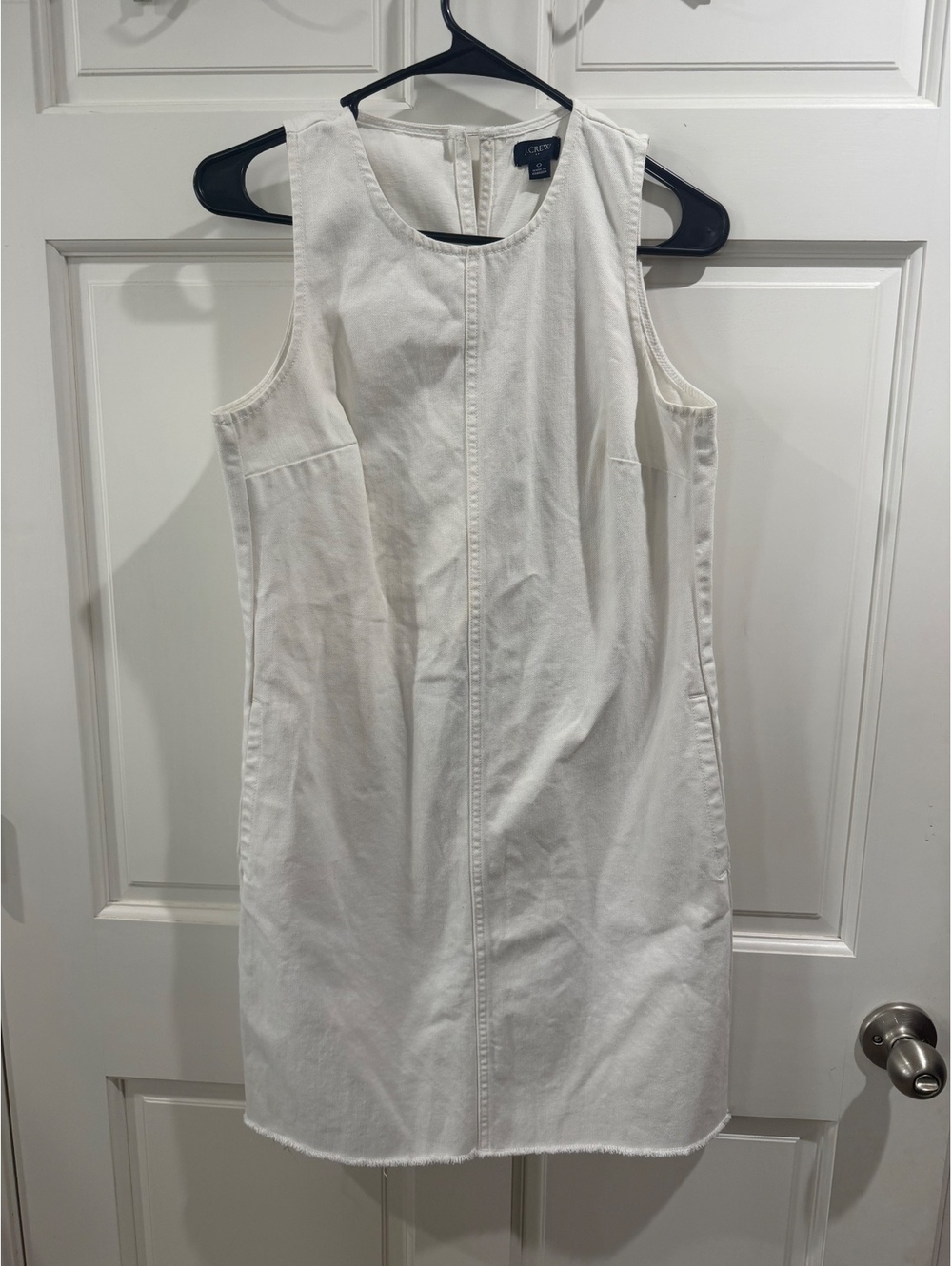 J.Crew White Sleeveless Denim Dress Size 0